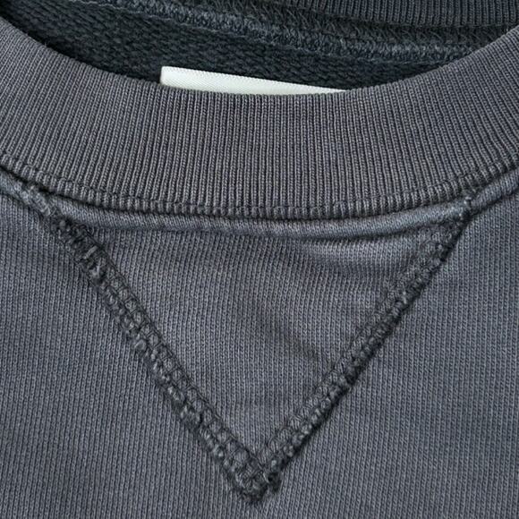 Anine Bing Washed Black Tonal Embroidered AB Sweatshirt Small - Picture 9 of 14
